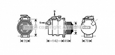 AVA QUALITY COOLING bwk411 -  Компрессор, кондиционер